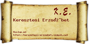 Keresztesi Erzsébet névjegykártya