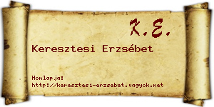 Keresztesi Erzsébet névjegykártya