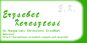 erzsebet keresztesi business card